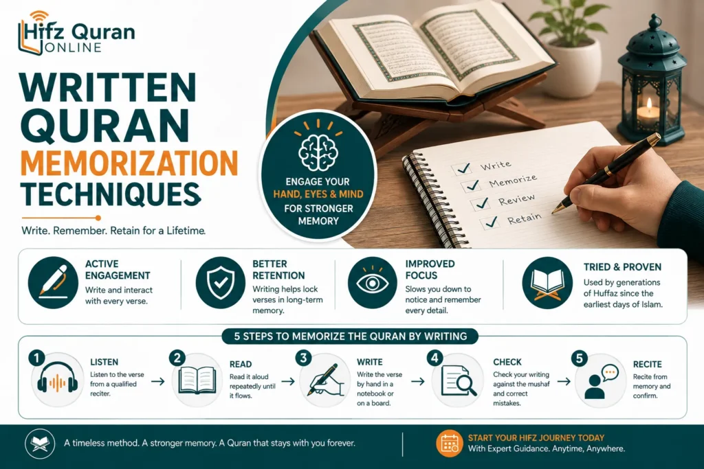 Written Quran Memorization Techniques- A Complete Guide to Memorizing the Quran by Writing