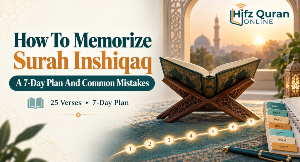 How To Memorize Surah Inshiqaq— A 7-Day Plan And Common Mistakes 